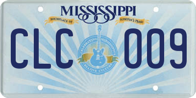 MS license plate CLC009