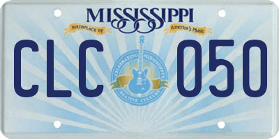 MS license plate CLC050
