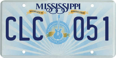 MS license plate CLC051