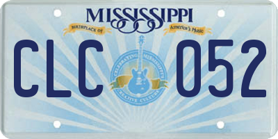 MS license plate CLC052