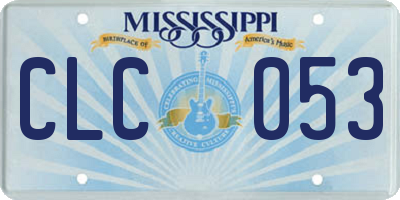 MS license plate CLC053