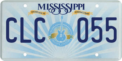 MS license plate CLC055
