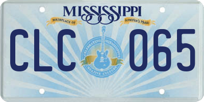 MS license plate CLC065