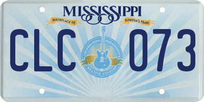 MS license plate CLC073