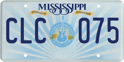 MS license plate CLC075