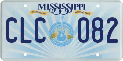 MS license plate CLC082