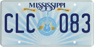 MS license plate CLC083