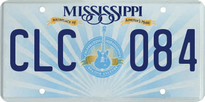 MS license plate CLC084
