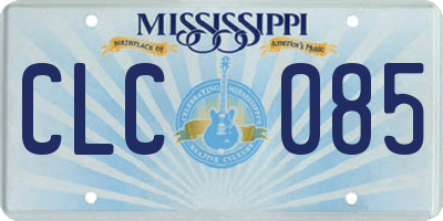 MS license plate CLC085