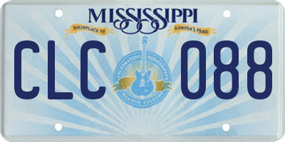 MS license plate CLC088