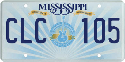 MS license plate CLC105