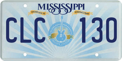 MS license plate CLC130