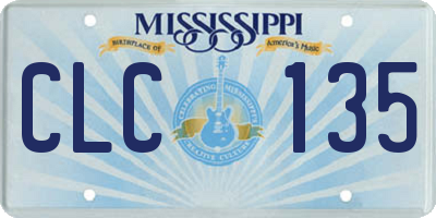 MS license plate CLC135