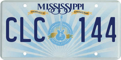 MS license plate CLC144