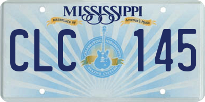 MS license plate CLC145