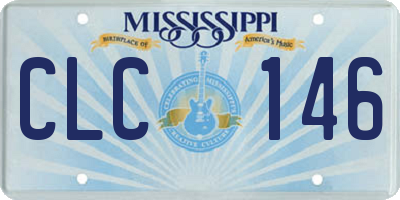 MS license plate CLC146
