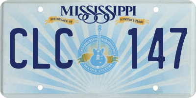 MS license plate CLC147