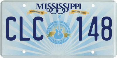 MS license plate CLC148