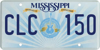 MS license plate CLC150