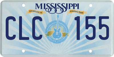 MS license plate CLC155