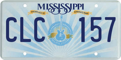 MS license plate CLC157