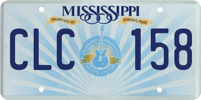 MS license plate CLC158