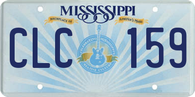 MS license plate CLC159