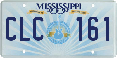 MS license plate CLC161