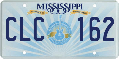 MS license plate CLC162