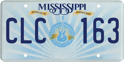 MS license plate CLC163