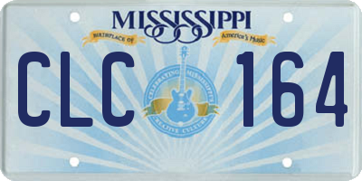 MS license plate CLC164