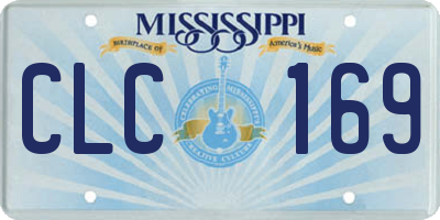 MS license plate CLC169