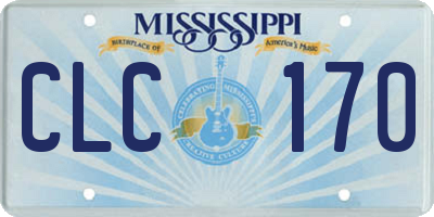 MS license plate CLC170