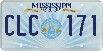 MS license plate CLC171