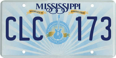 MS license plate CLC173