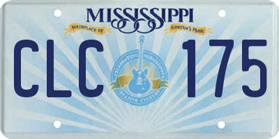 MS license plate CLC175