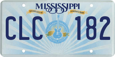 MS license plate CLC182