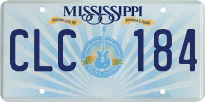 MS license plate CLC184