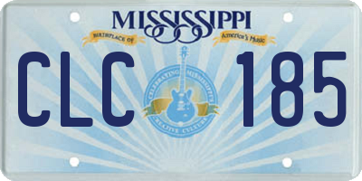 MS license plate CLC185
