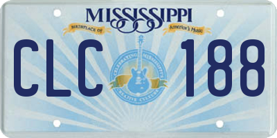 MS license plate CLC188