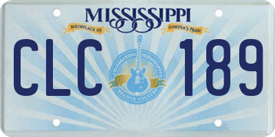 MS license plate CLC189