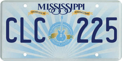 MS license plate CLC225