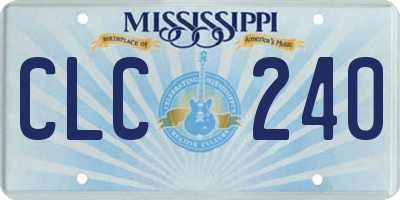 MS license plate CLC240