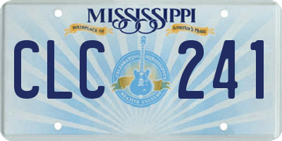 MS license plate CLC241