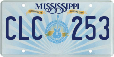 MS license plate CLC253