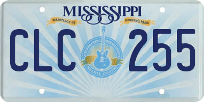 MS license plate CLC255