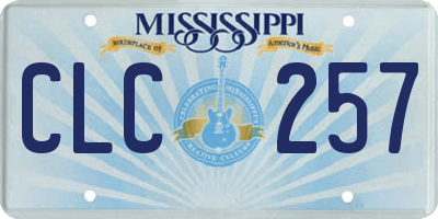 MS license plate CLC257