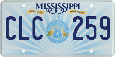 MS license plate CLC259