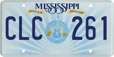 MS license plate CLC261