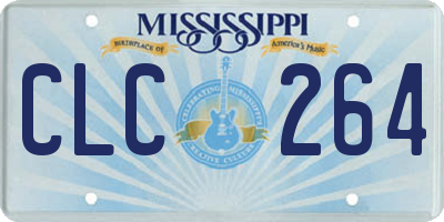MS license plate CLC264